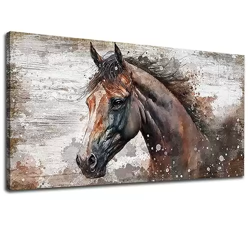 Large Horse Canvas Wall Art  20" x 40